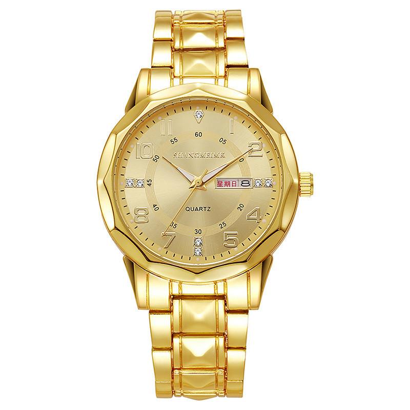 Mens Quartz Wristwatch With Night Light And Date Display For Business Use