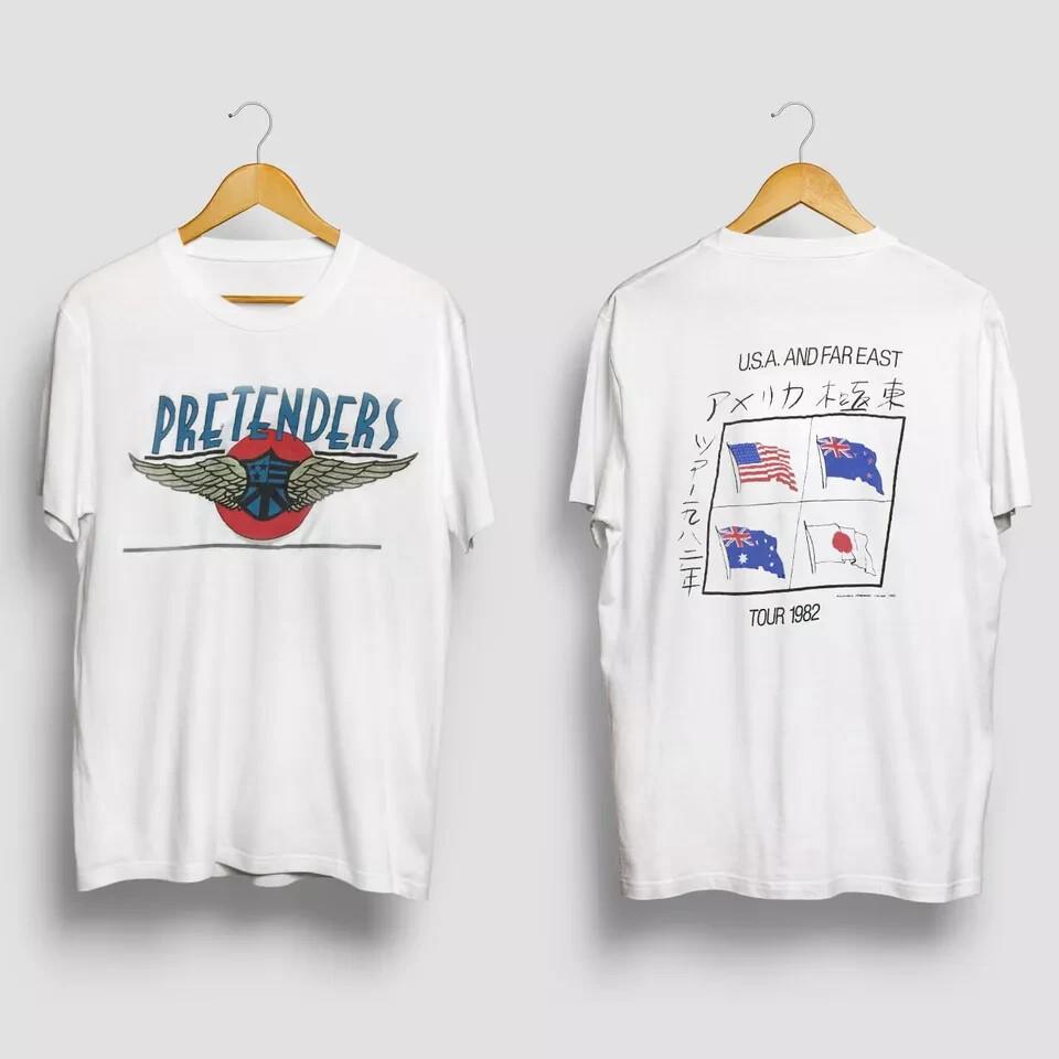 Remake THE PRETENDERS198<wbr/>2 usa and far east tour concert t shirt Size S4XL Unisex T-Shirt