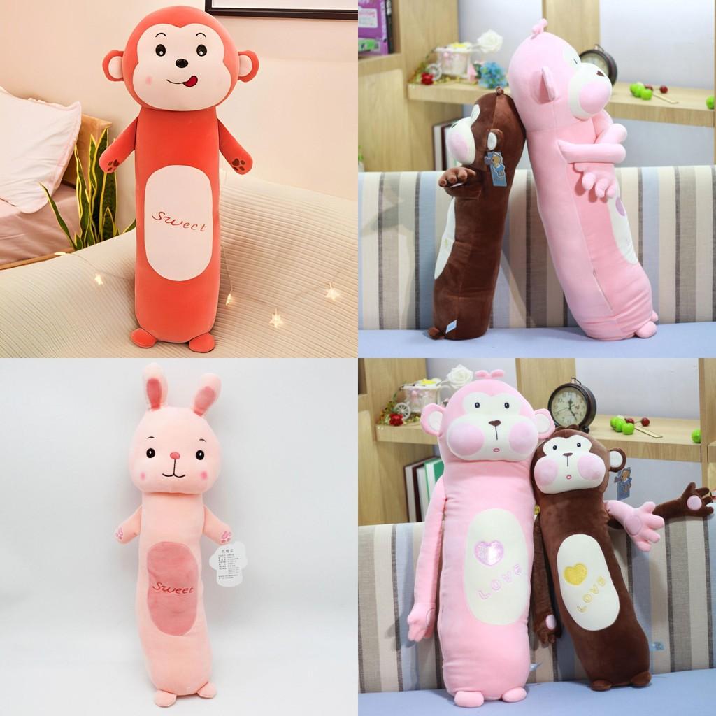 Super Soft Monkey Toy Cushion Plush Long Pillow Sleeping Room Sofa Decor