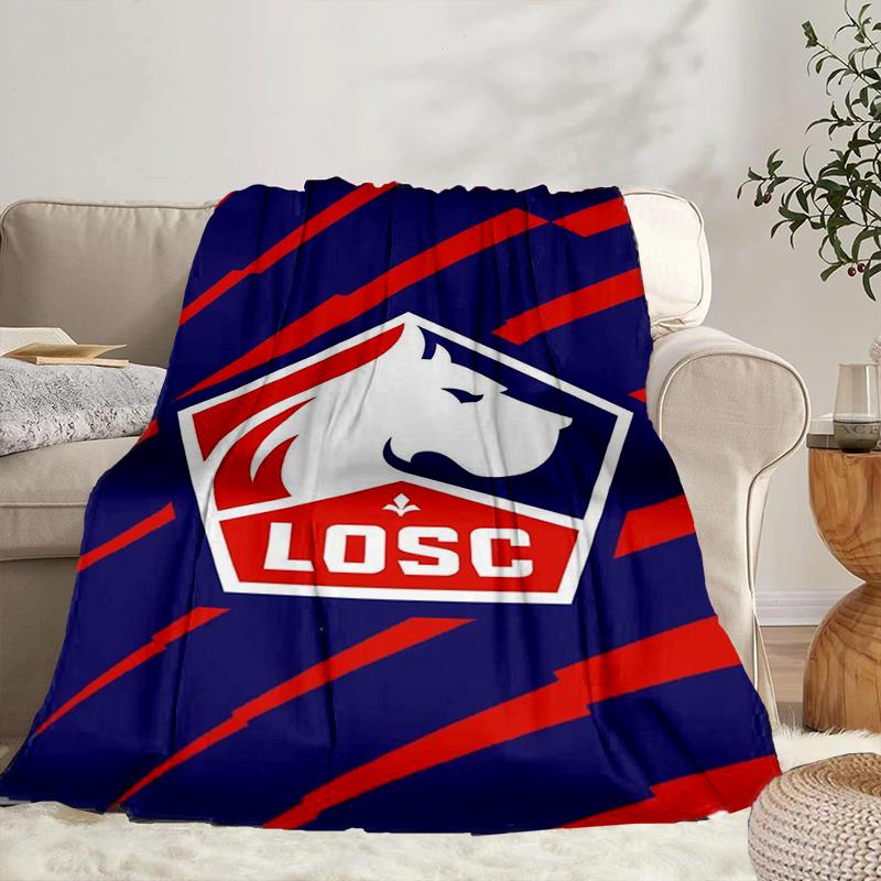 Losc Football Crest Portable Blanket/Soft Blanket Bedding Blanket Suitable for Travel Camping Living Rooms Offices Sofas Fan Gifts