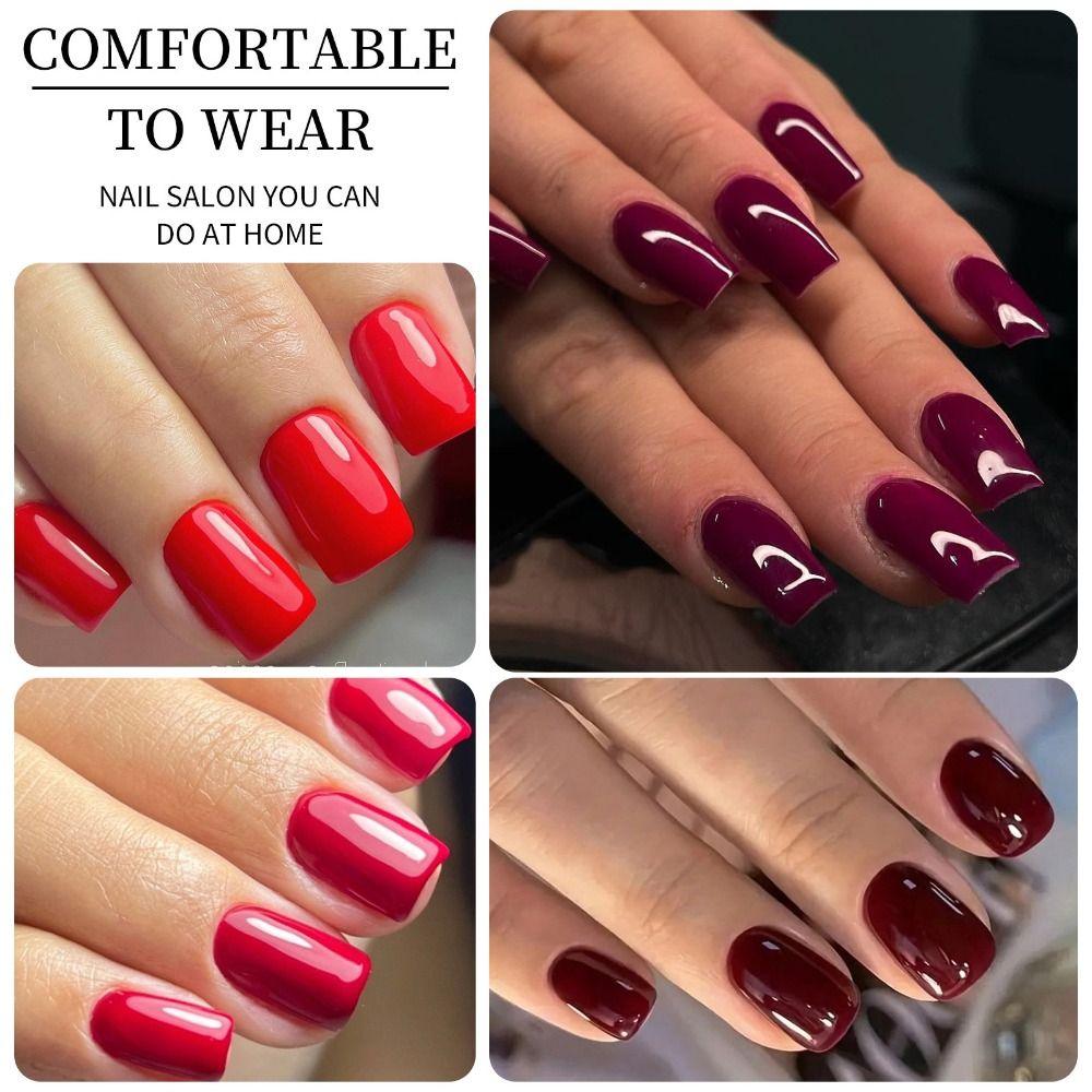 96pcs French Fake Nials Long Square and Ballerina Nail Tips Manicure False Nails DIY