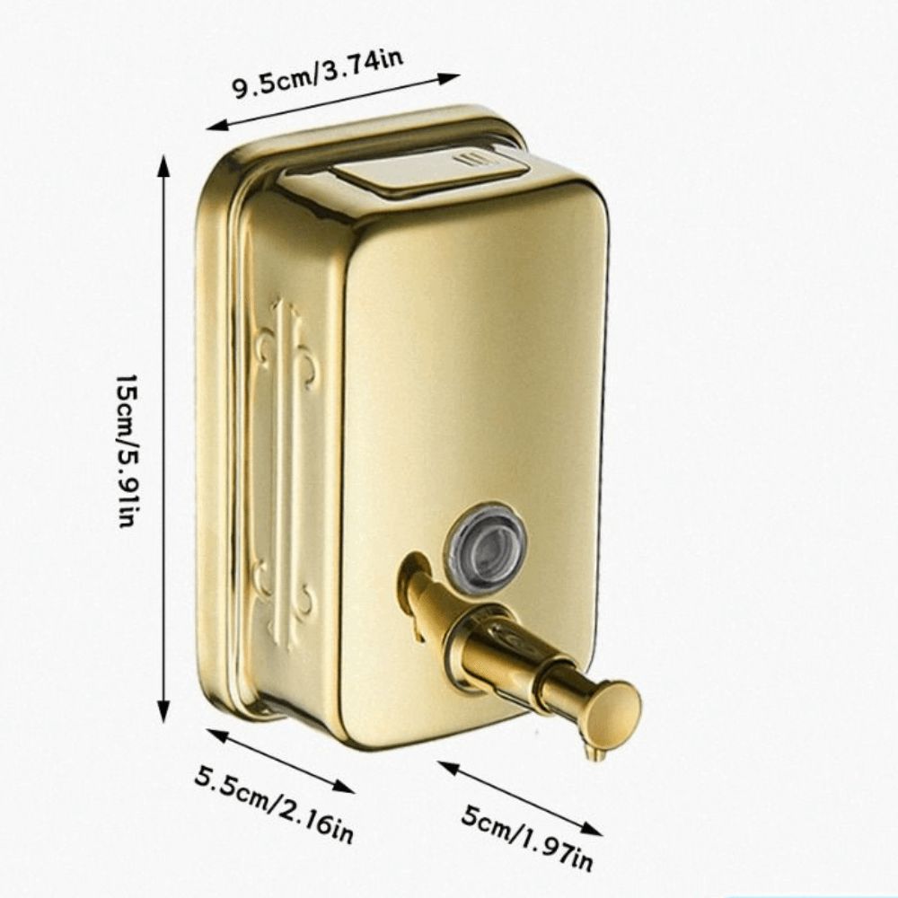 Stainless Steel Soap Dispenser Gold Liquid Soap Dispenser Manual Soap Dispenser Space Saving