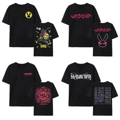 2025 Мировой тур Ateez Towards The Light Will To Power Футболка Женская Корейская мода Высокое качество Оверсайз Хлопковая футболка Топ