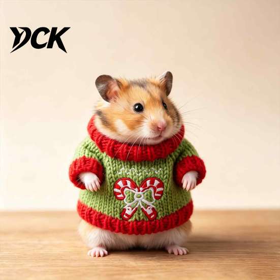 Winter Apparel for Sugar Gliders Christmas Hamster Sweater, Soft Knitted Cute Holiday Outfit, Cozy Theme Pet Sweater Turtleneck Festive Clothes Golden