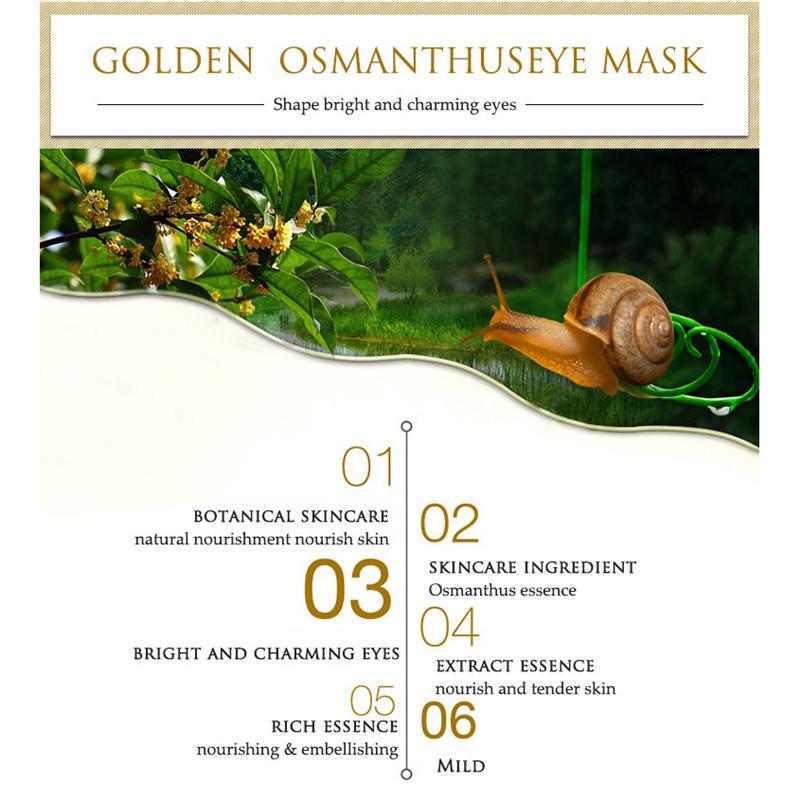 80 шт./бутылка, маска для глаз с золотым османтусом, уход за глазами, коллагеновый гель, сывороточный протеин, патчи для глаз для сна