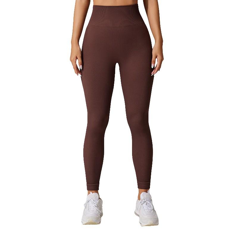 Womens High-Waisted Seamless Yoga Leggings With Butt-Lifting Effect Quick-Dry Stretchy 9/10 Length Workout Pants