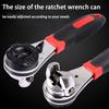 Universal Socket Torque Ratchet Wrench Anti-Slip Handle Ergonomic Design Heat Treated Multifunctional Adjustable Ratchet Wrench