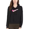 Nike Толстовка с капюшоном и шнурком с логотипом, женские топы, черный DJ1075-010