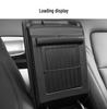 Tesla Model Y Hidden Press Flip-Lid Storage Box with Built-In Compartment for Center Console Armrest.