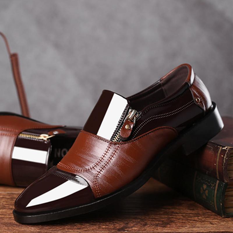 Модные мужские мокасины слипоны удобные повседневные туфли на плоской подошве мужские дышащие мокасины слипоны на молнии мягкие кожаные туфли мужские большой размер 48