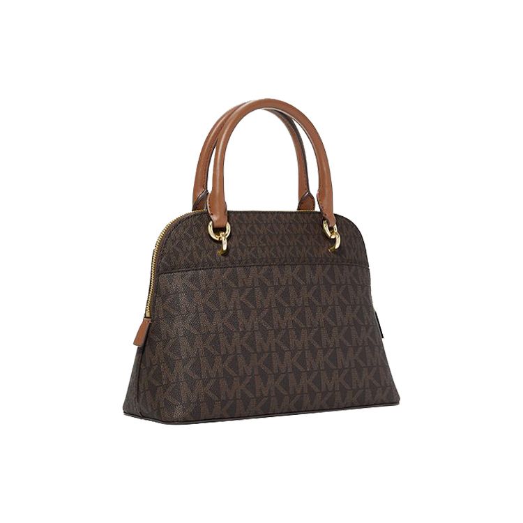 Michael Kors Mk Jet Set Монограмма Логотип Винтажный Повседневный Для Поездок Холст и Кожаная Оболочка Сумка Женская Сумка на Плечо Темно-Коричневый 35H1GTVC2B-BROWN