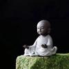 Креативные статуэтки Будды из фиолетовой глины Zen, Керамическое украшение в виде маленького монаха, Чайный питомец Кунг-фу Пуэр, Чайная посуда, Офис, Настольные поделки