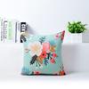 Elegant Vivid Flower Floral Plants Linen Pillow Case Decorative Cushion Cover 18