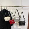 Sweet Casual Shoulder Axillary Bag 2025 New Simple Solid Color Bow Messenger Bag Personalized Small Square Bag