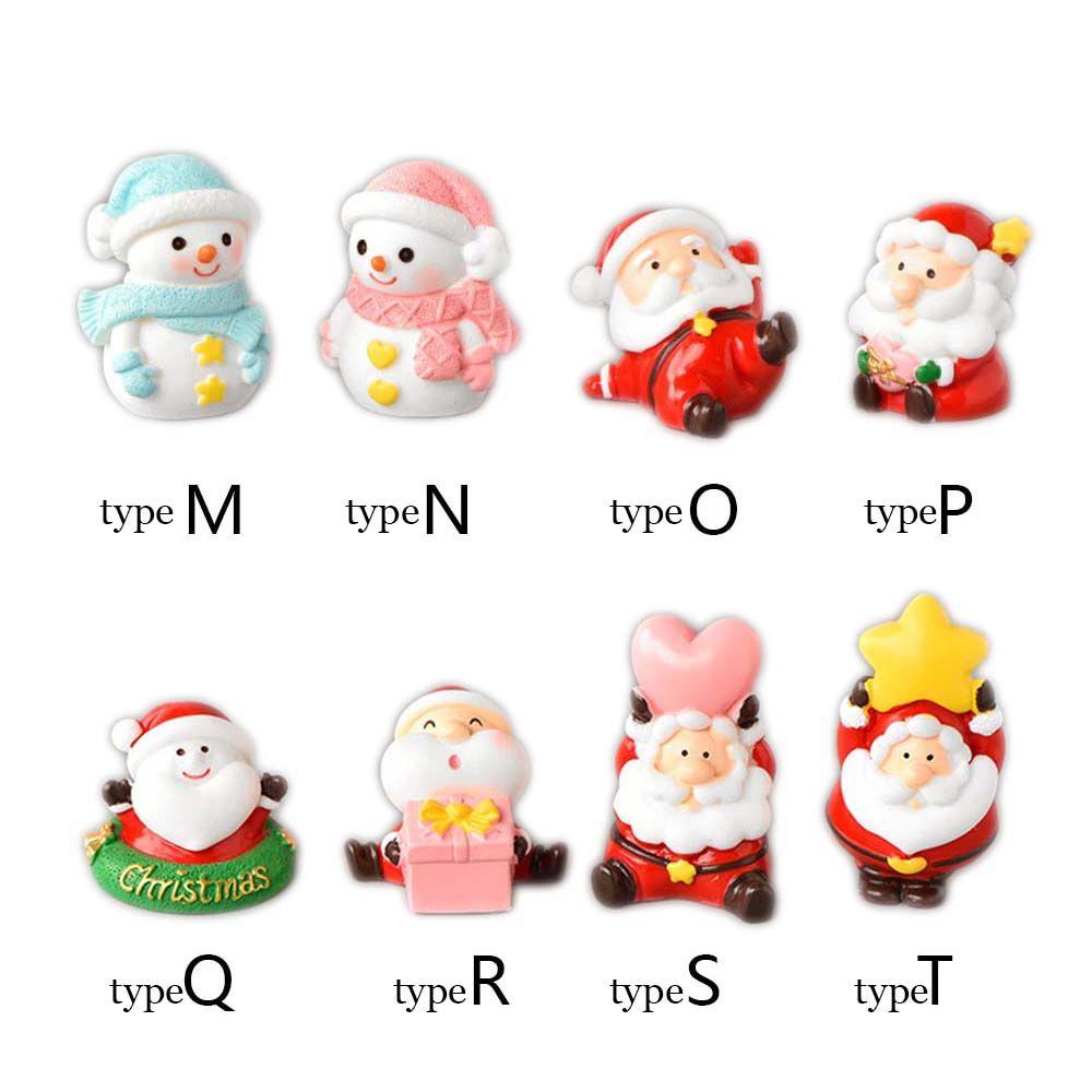 Christmas Decoration Mini Resin Fairy Garden Figurines Miniatures Home Micro Miniatures Accessories Supply