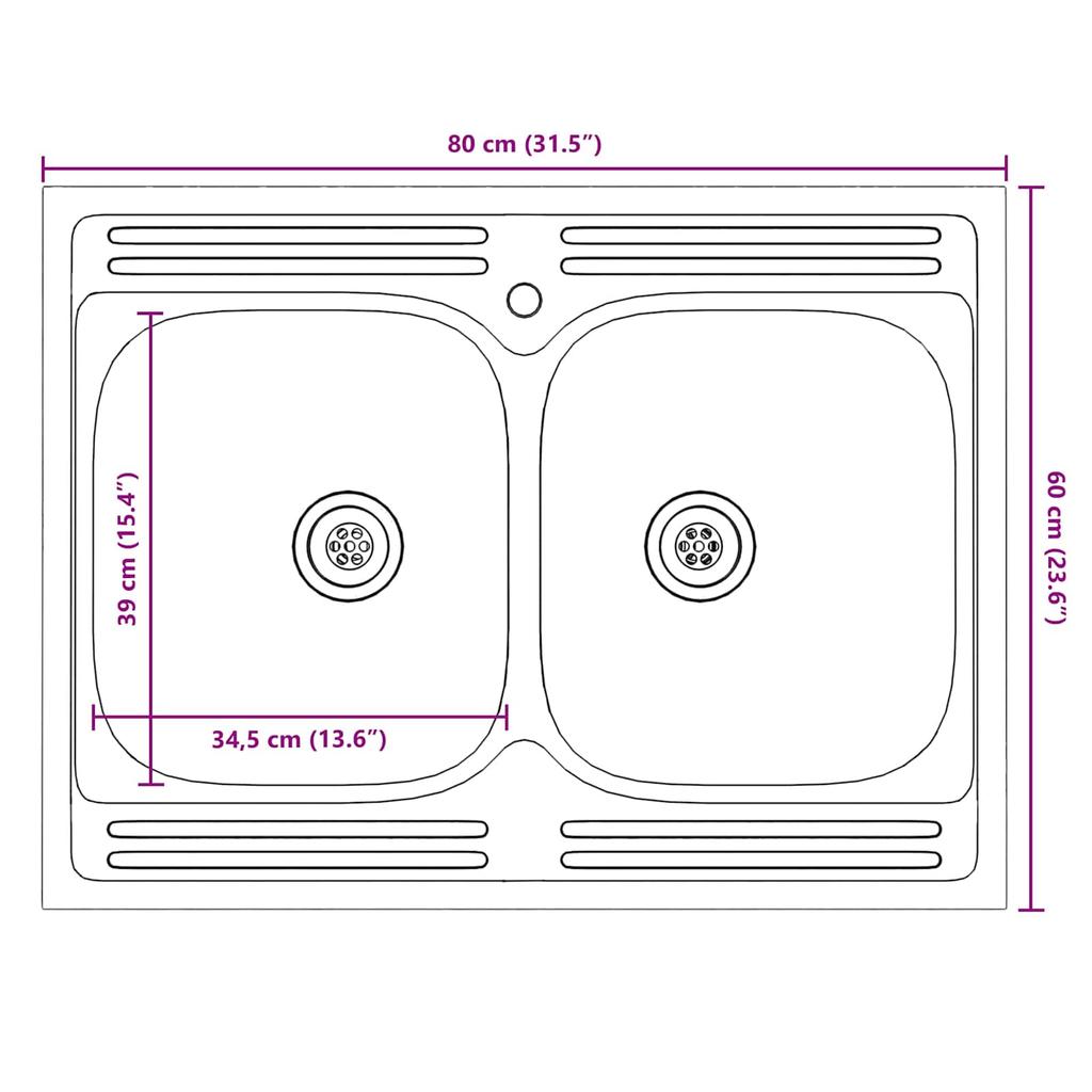 Washbasin Cabinet with Door Porto 2 pcs White Particleboard