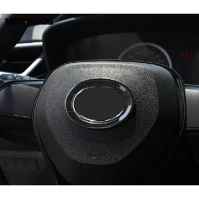 For Toyota Camry 2018 Stainless Steel Steering Wheel Cover Molding Trim Ring Frame Interior Accessories