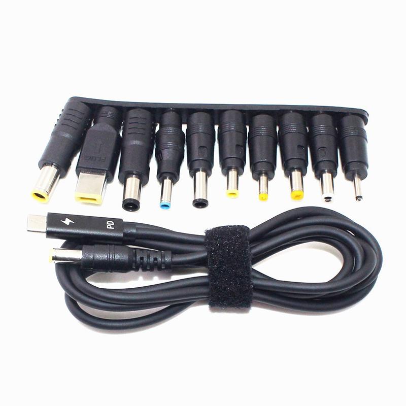 65/100 Вт Тип C DC адаптер питания разъем разъем USB Type C к универсальному быстрому зарядному кабелю шнур для ноутбука Lenovo Asus Hp Acer