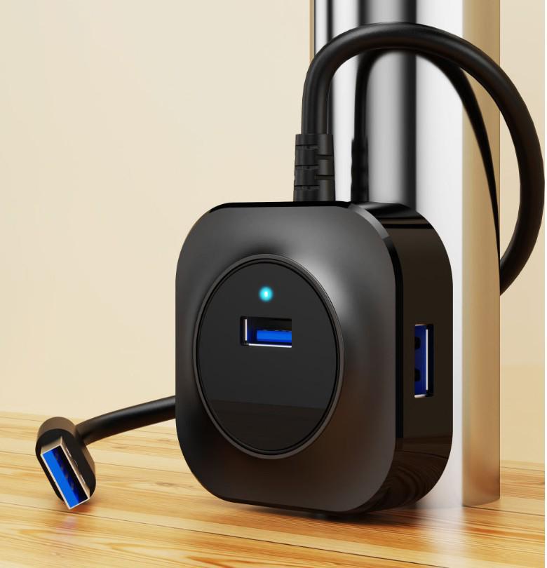 4-в-1 USB 3.0 концентратор-разветвитель: Высокоскоростная передача данных по нескольким интерфейсам с возможностью мгновенного чтения