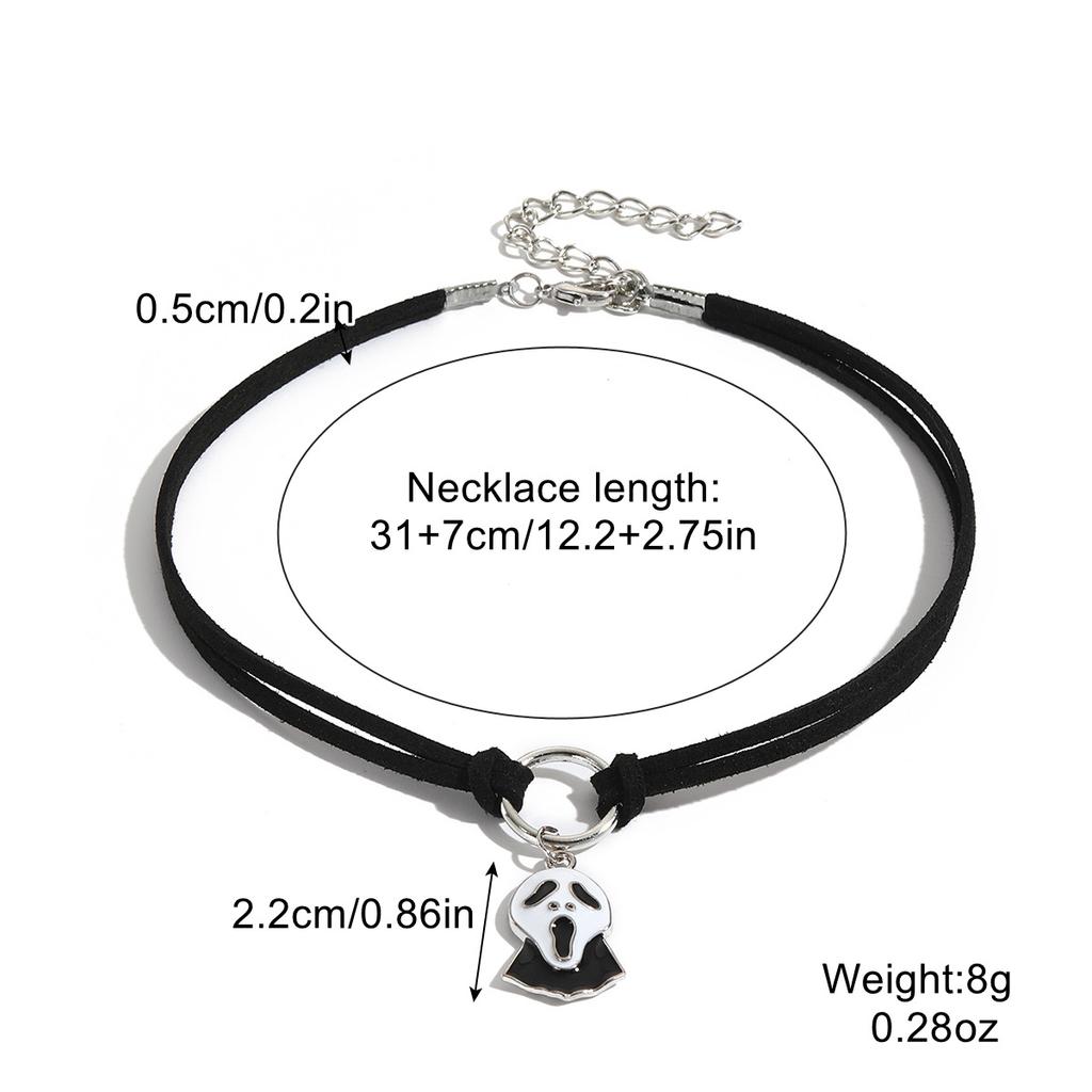 Ожерелье для женщин Готические украшения Хэллоуин Темная летучая мышь Призрак Череп Подвеска Тыква Паук Хэллоуин Ожерелье Красивое элегантное ожерелье для нее