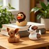 Маленькая фигурка утки 3D-печать Милая статуэтка черепахи/панды/собаки/банановой утки для декора домашнего офиса, рабочего стола, полки