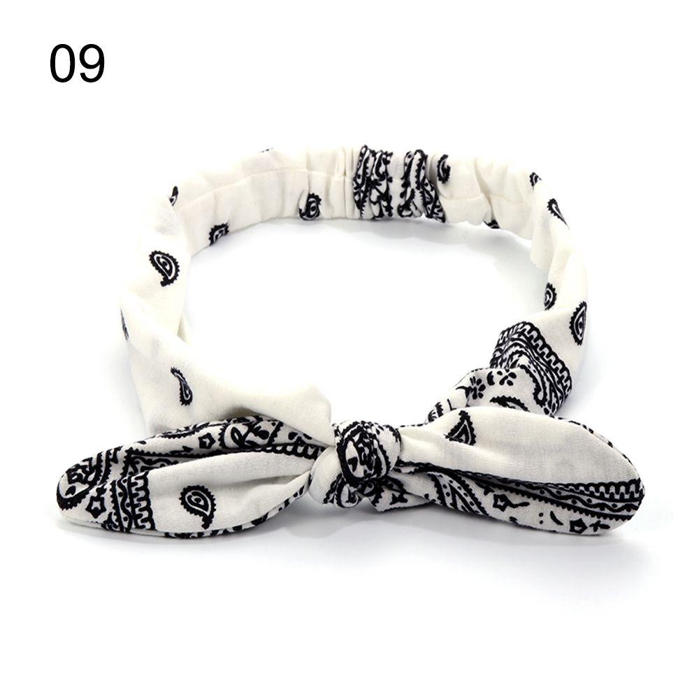 Women's Fashion Elastic Solid Colors Headwrap Bowknot Headband Turban Rabbit Ears Hairband