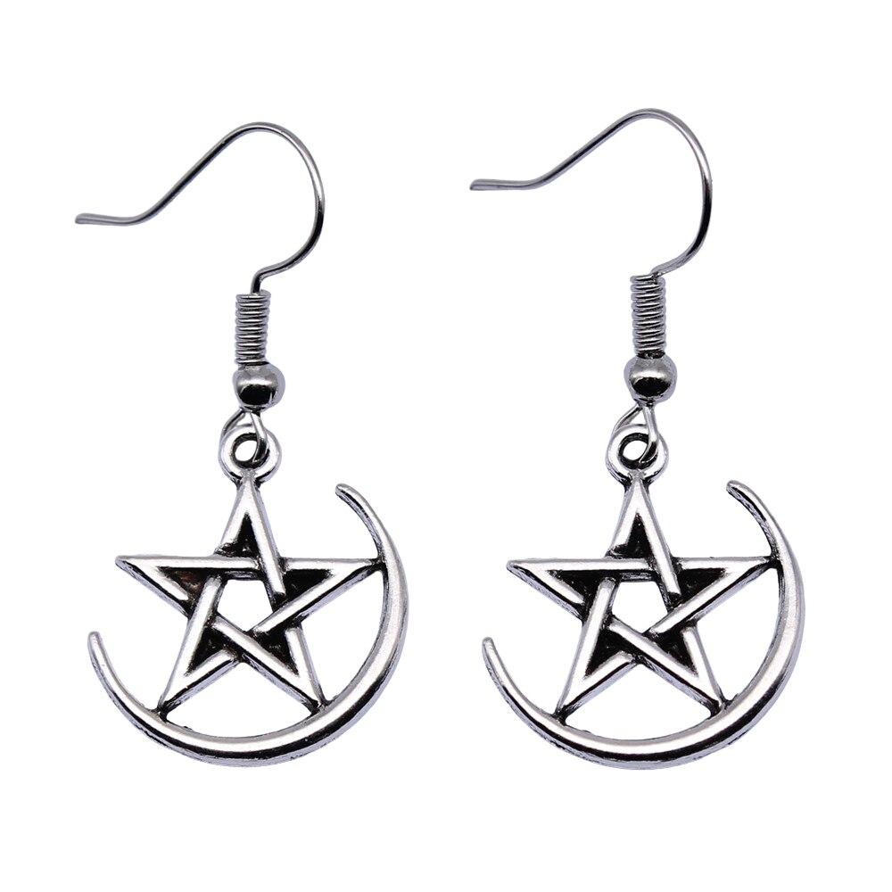 1 пара подвесок со звездами и луной для женщин, модные серьги, висячие серьги