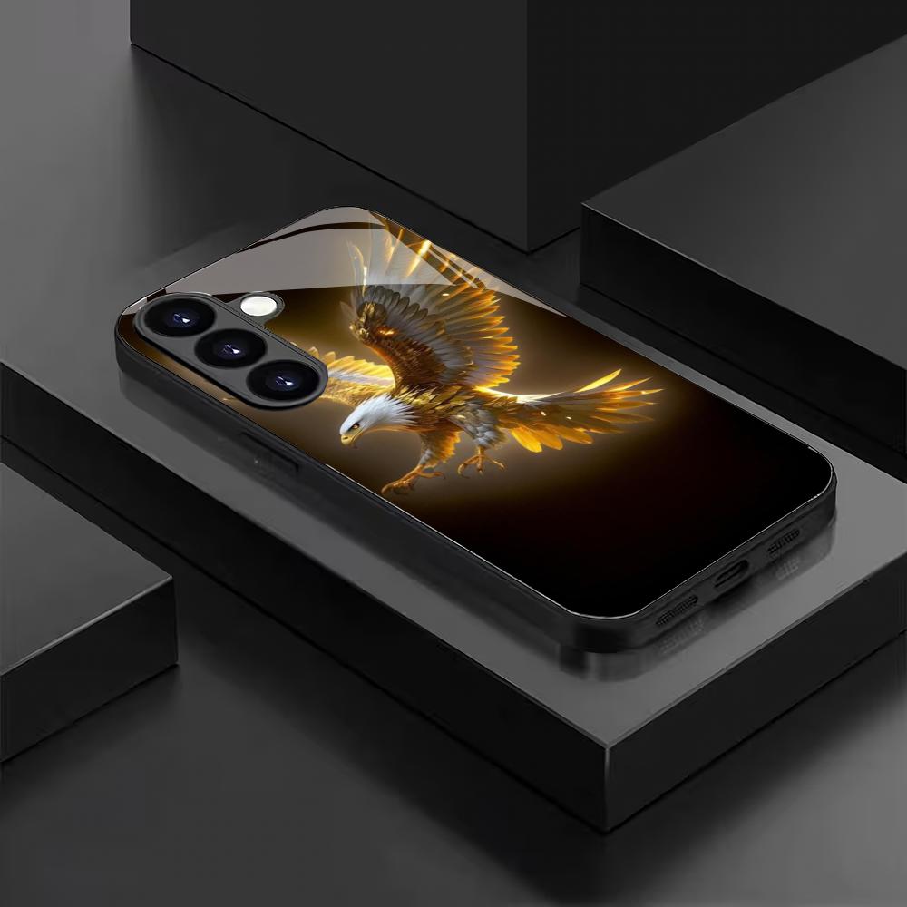 Закаленное стекло для телефона с дизайном орла, подходит для Samsung Galaxy S26 S25 S24 S23 S22 S20 FE/Ultra/Plus, устойчивое к царапинам