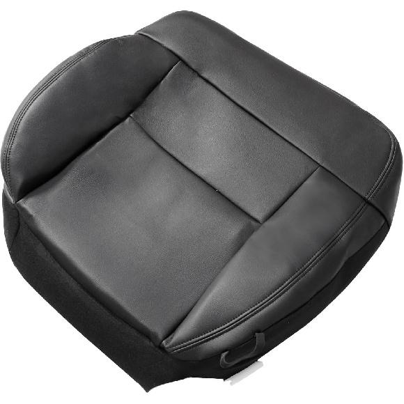 Priprilod Black Leather Driver Side Bottom Replacement Seat Cover Compatible with Ford F150 Lariat 2004 2005 2006 2007 2008