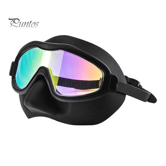 Kids Swim Goggles with Nose Cover Anti-Fog UV Protection Diving Face Guard Wide-Angle Lens No Leak Pool Goggles for Kids Age 3-15