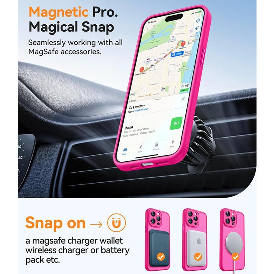 Полупрозрачный матовый улучшенный магнитный чехол для iPhone 16 15 14 13 12 11 Pro Max, совместимый с противоударным защитным чехлом для телефона Magsafe