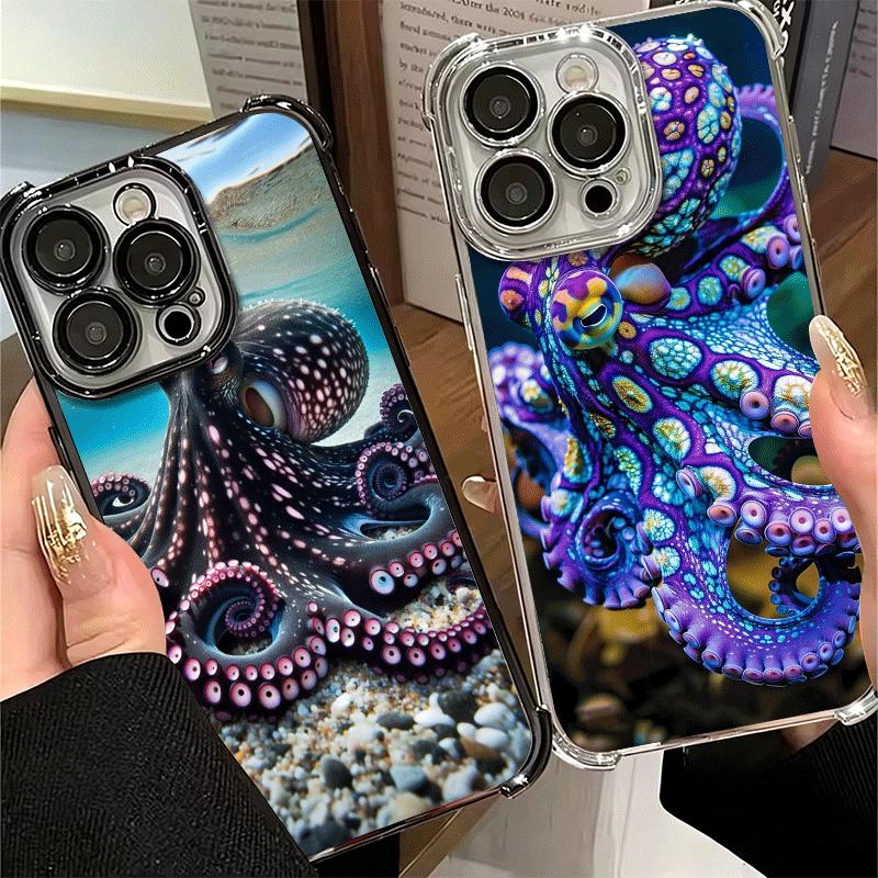 Морской Осьминог Морская Жизнь Мягкий Чехол Для Телефона Для Xiaomi Poco X7 X8 Pro Max X6 X5 X3 F8 Ultra F7 M8 M7 M5S Redmi 15C 15A 15 14C 13C