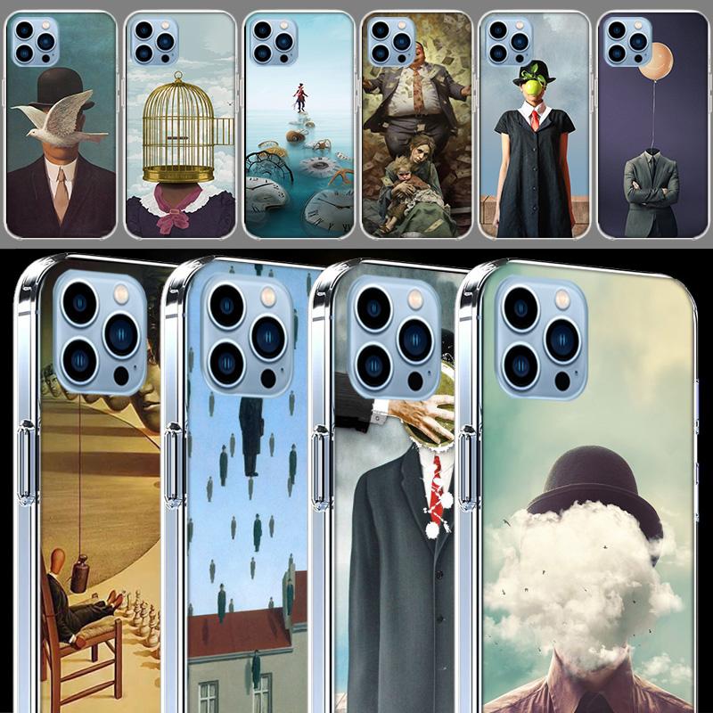 Rene Magritte Cases Phone Case For Iphone 17E 16E 17 Air 16 Pro Max 15 Pro 14 Plus 11 13 12 Mini Cover Cases Compatible with Sui