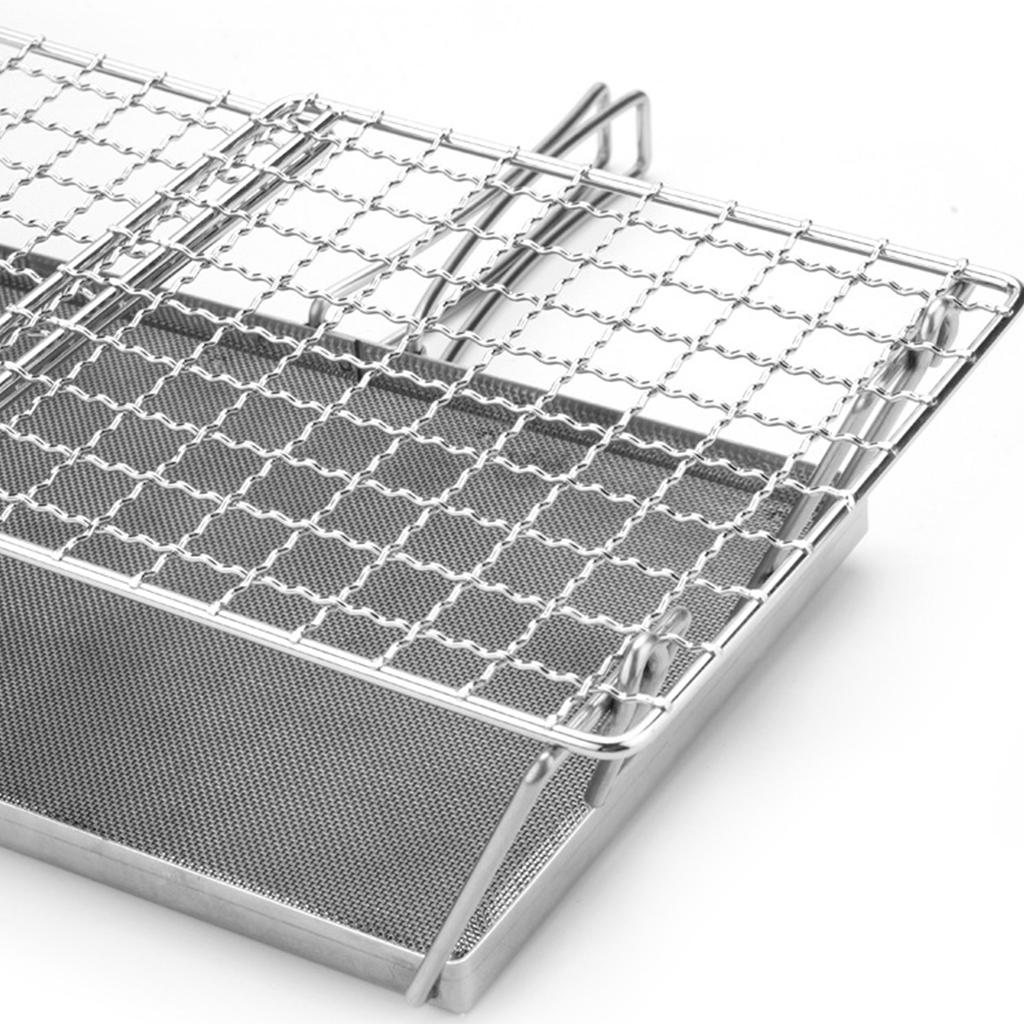 Bread Toaster Stand Folding Grill for Campfire & Picnics Adjustable Barbecue Stainless Steel Camping Toaster Holder Rack