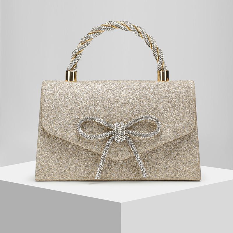 Новая Банкетная Клатч-Сумка Высокого Качества Универсальная Ромбовидная Цепочка-Бант Сумка Через Плечо для Вечернего Платья