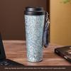 New Pure Titanium Coffee Cup Large Capacity Vacuum Cup Portable Car Tea Cup Portable Water Cup One-Click Open Cover Titanium Cup