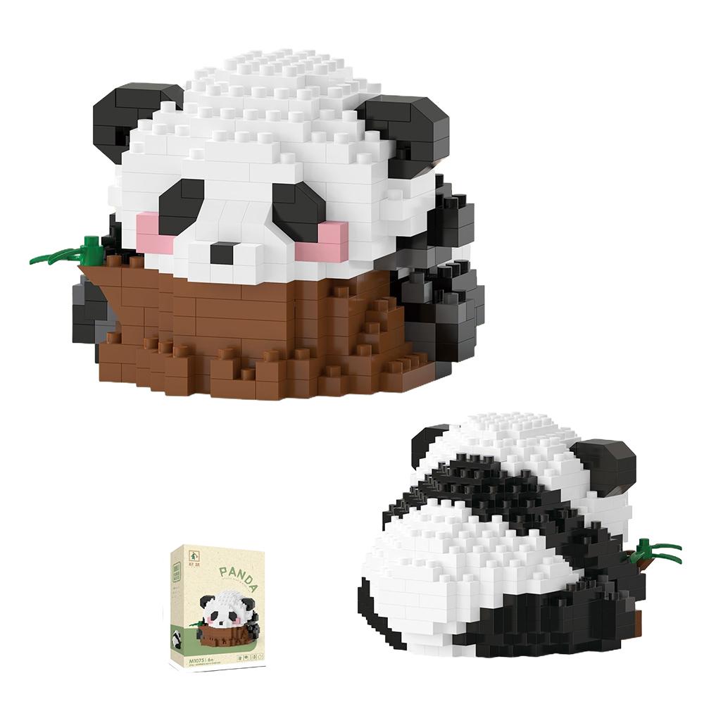 Любители панд Креативные микро строительные блоки 3D мини-модель Набор Moc Diy Подарок Рождественский декор Детские игрушки