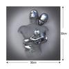 3D Настенное Искусство Холст Картина Абстрактная Металлическая Фигура Статуя Объятия Художественный Постер Современный Стиль Офис