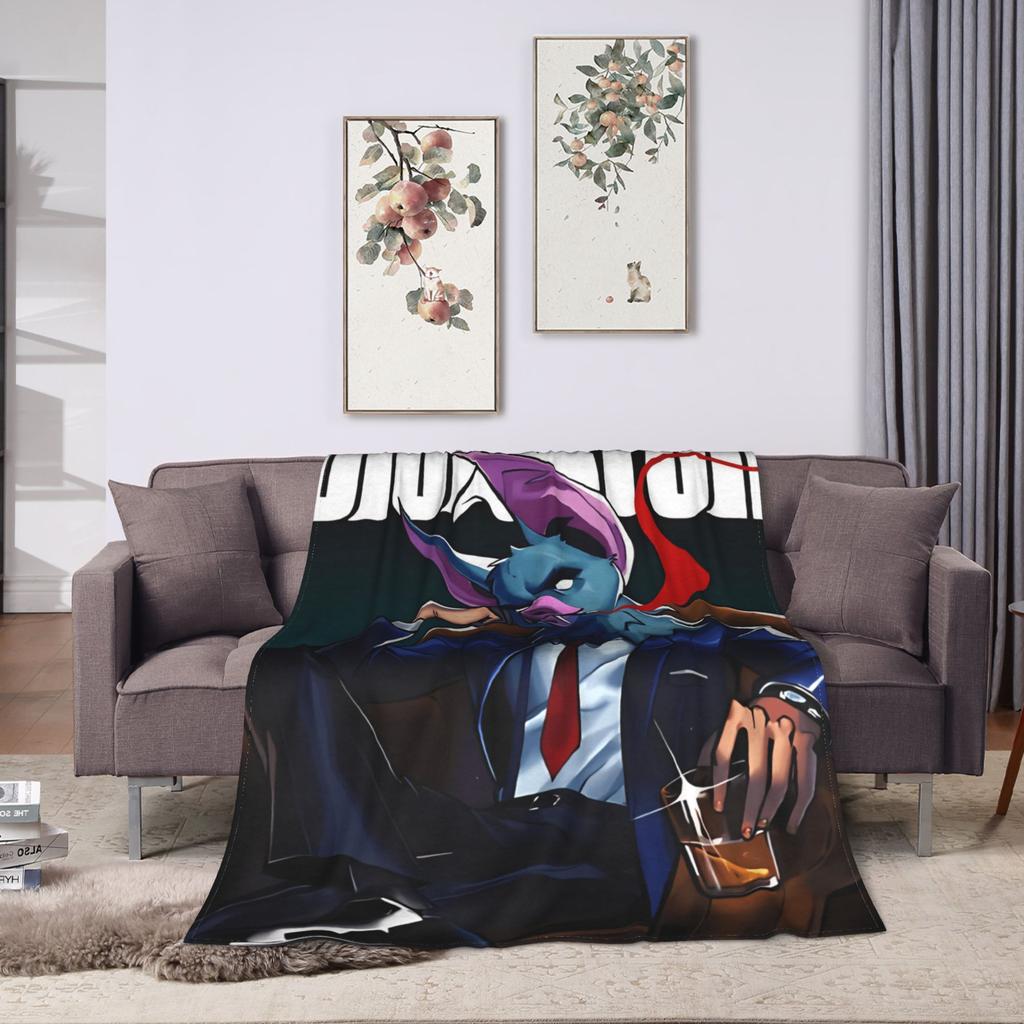 Warm Blanket Kids Travel Dispatch Game Character Fanart Inspired Throw Blanket Flannel Bedspread For Couch Chair Sofa Bed Cover