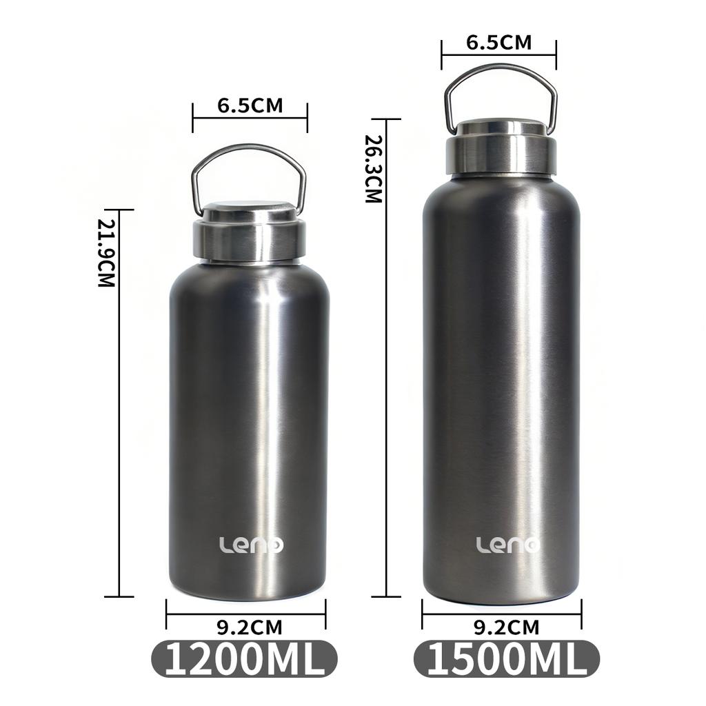 Large Capacity Stainless Steel Water Bottle Single Wall Bottle Large Capacity Big Mouth Flasks with Lid Cycling Drinkware Sports