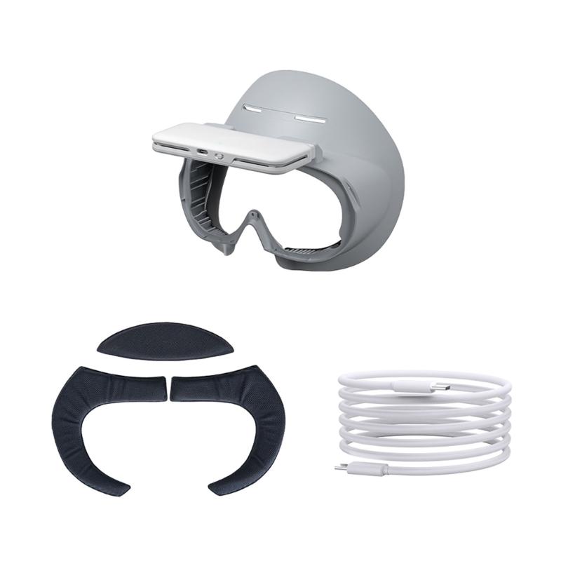 Светонепроницаемые лицевые накладки-интерфейсы для VR-гарнитуры Pico 4, накладки из ледяной ткани/полиуретана, рамка, лицевые накладки, аксессуар