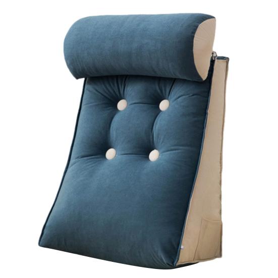 Подушка-клин для сна, чтения, кислотного рефлюкса, поддерживающая спинку, подушка для ног, шеи с боковыми карманами, многофункциональная диванная подушка