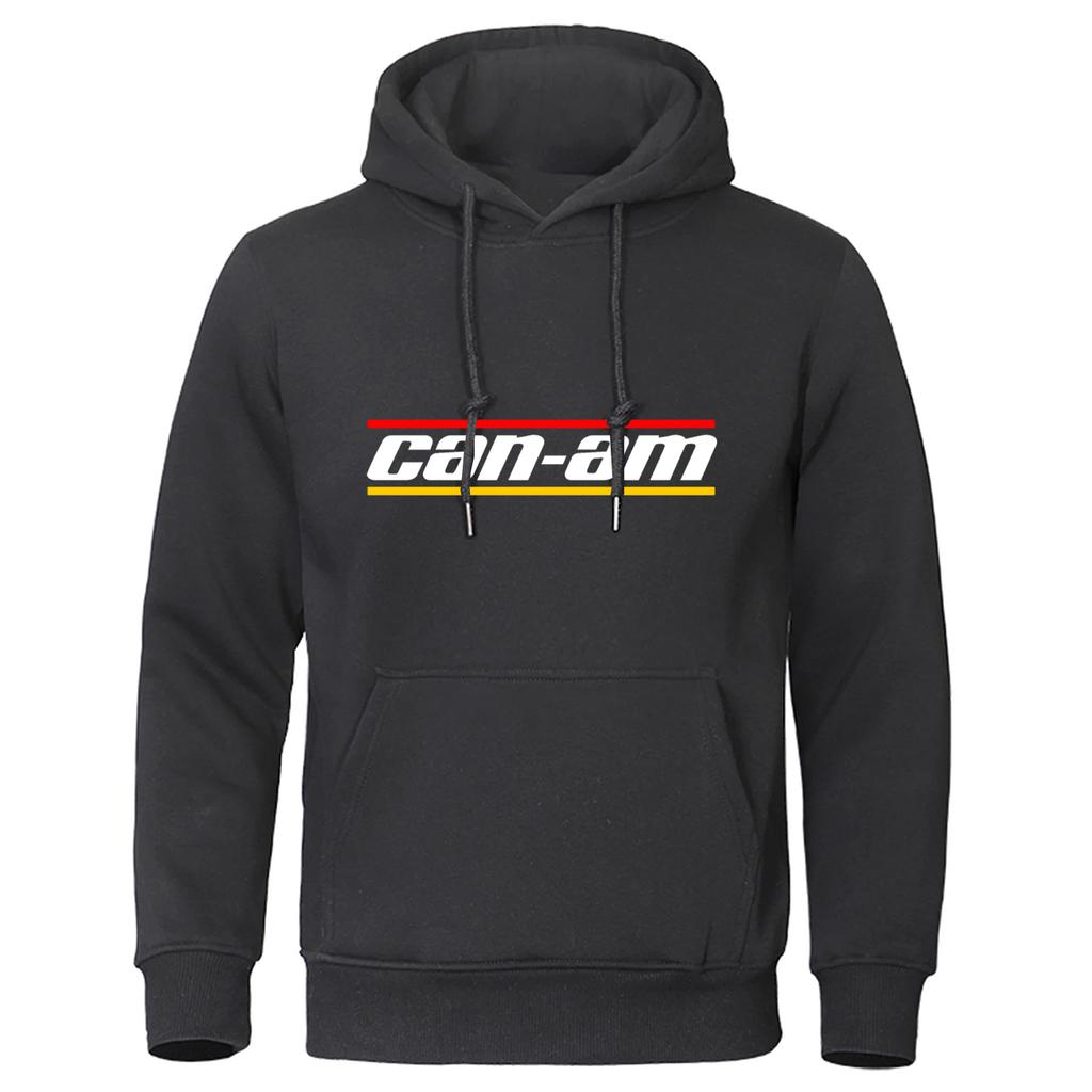 2025 Can Am Motorcycle New Spring and Autumn Hooded Sweatshirts Men's Hoodie Cardigan Solid Color Classic Jacket Clothing Tops