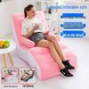 S-Type Inflatable Flocked Recliner Sofa: New Lazy Design