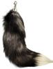 Furry for Keychain Oversized Fox Hair Cuestion Silver Blue Fox Tail Accessories Lady Bag Charm Car Keychain for Women
