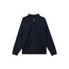 Solid Color Outdoor Casual Windproof Water-Repellent Stand Collar Jacket Men Jackets Navy-Blue A6R87-433