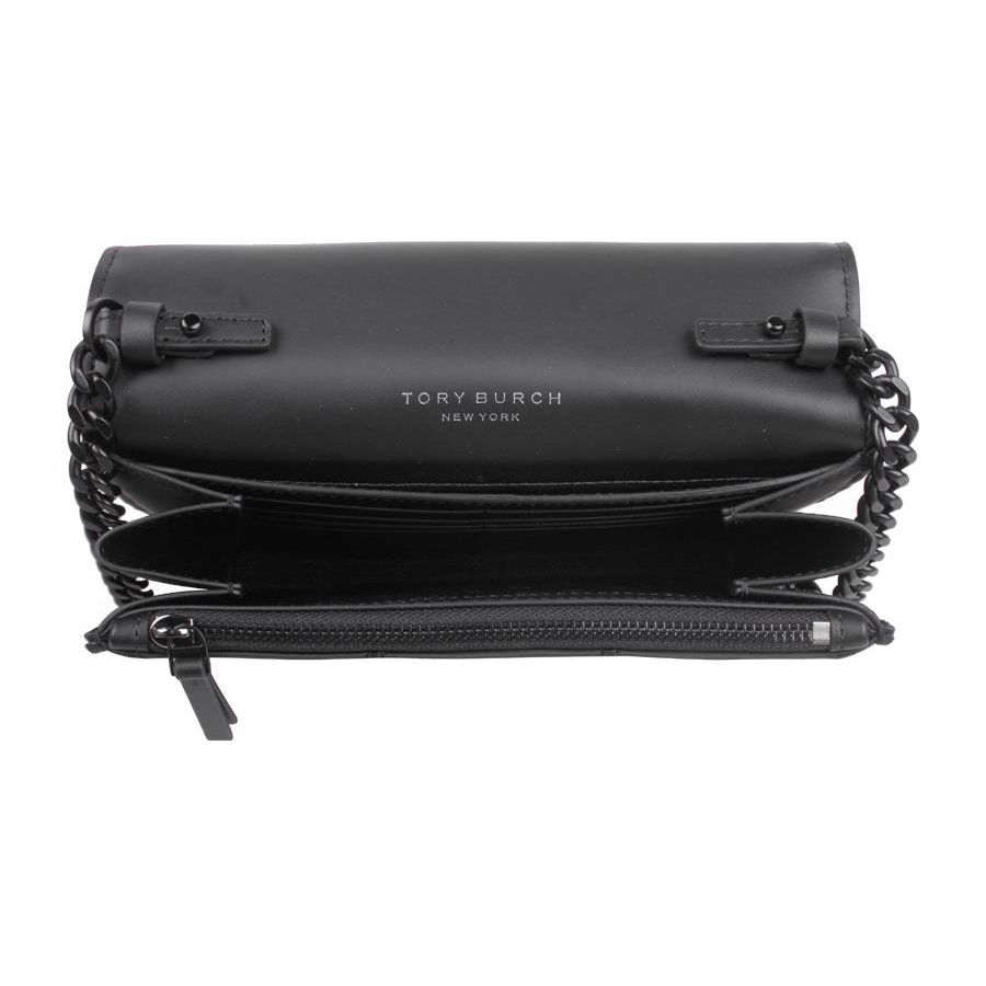 Tory Burch Сумка Willa Black Classic с двойным логотипом T, ромбовидной стежкой, на цепочке, квадратная, из кожи, через плечо, женская, 87874-001