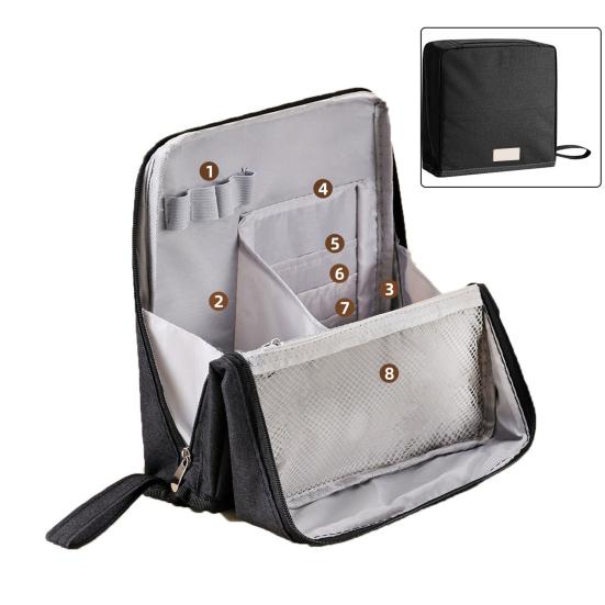 Сумка-косичка из ткани Оксфорд, многофункциональная косметичка с отделениями, водонепроницаемая косметичка, дорожный органайзер для кистей для макияжа