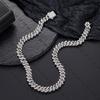 12mm Cuban Chain Rhinestone Hip-Hop Necklace – High-Quality, Versatile Design.