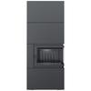 Modular Fireplace Box 8 kW Ø 200 Black Self Closing Door